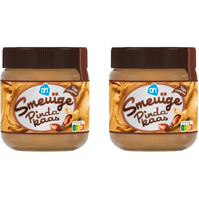 Een afbeelding van AH Smeuïge pindakaas 2-pack