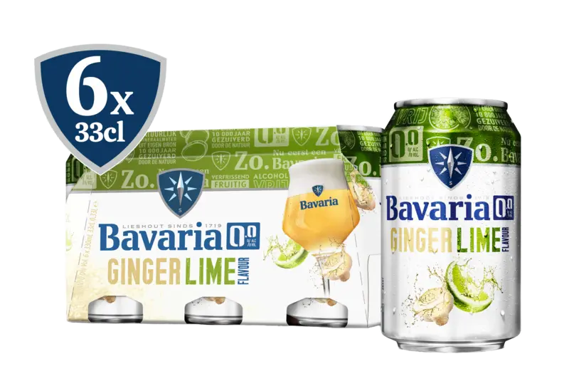 0.0% Fruity ginger lime 6-pack