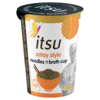 Itsu Satay style noodles & broth cup