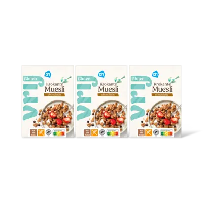 pdp-image-AH Glutenvrij Krokante muesli chocolade 3-pack
