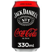 Een afbeelding van Jack Daniels Whiskey & coca cola zero sugar