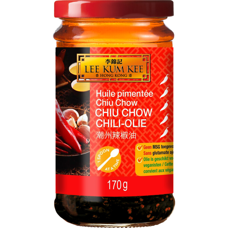 Een afbeelding van Lee Kum Kee Chiu chow chili-olie
