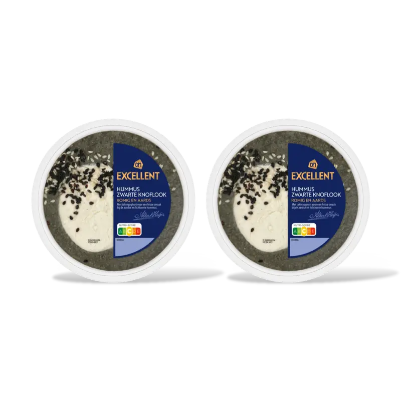 AH Excellent Hummus zwarte knoflook 2-pack