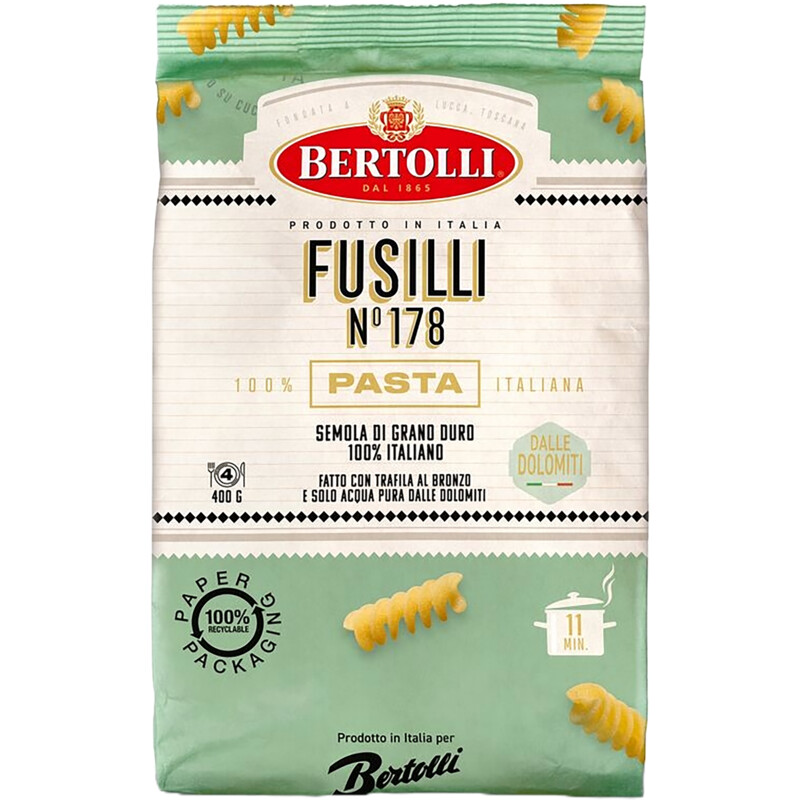 Een afbeelding van Bertolli Pasta fusilli no 178