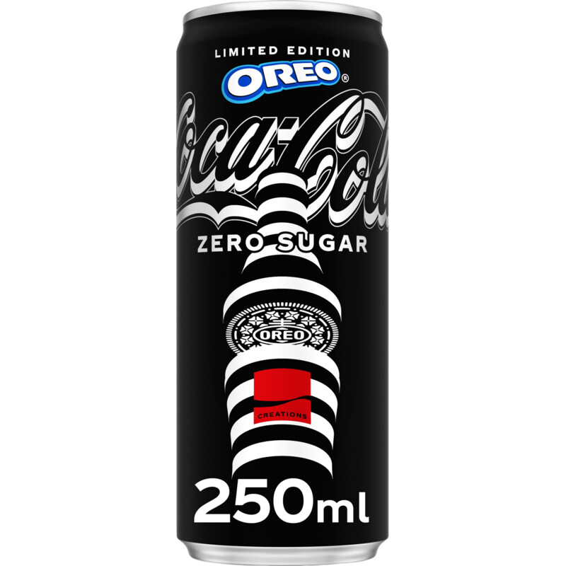 Een afbeelding van Coca-Cola Zero sugar limited edition oreo