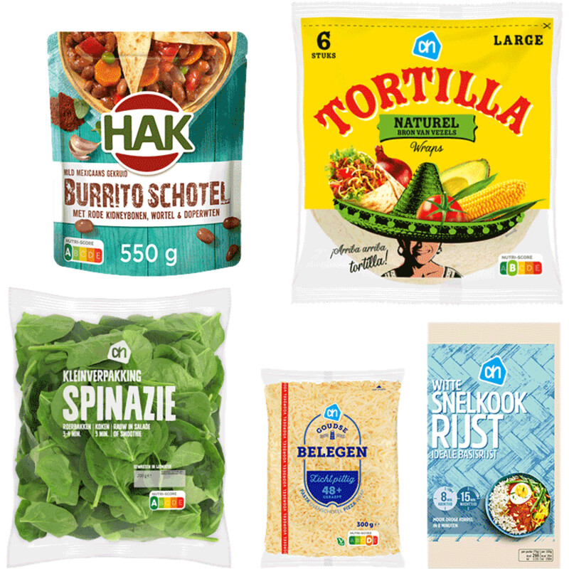 Een afbeelding van Hak Wraps uit de oven met rijst