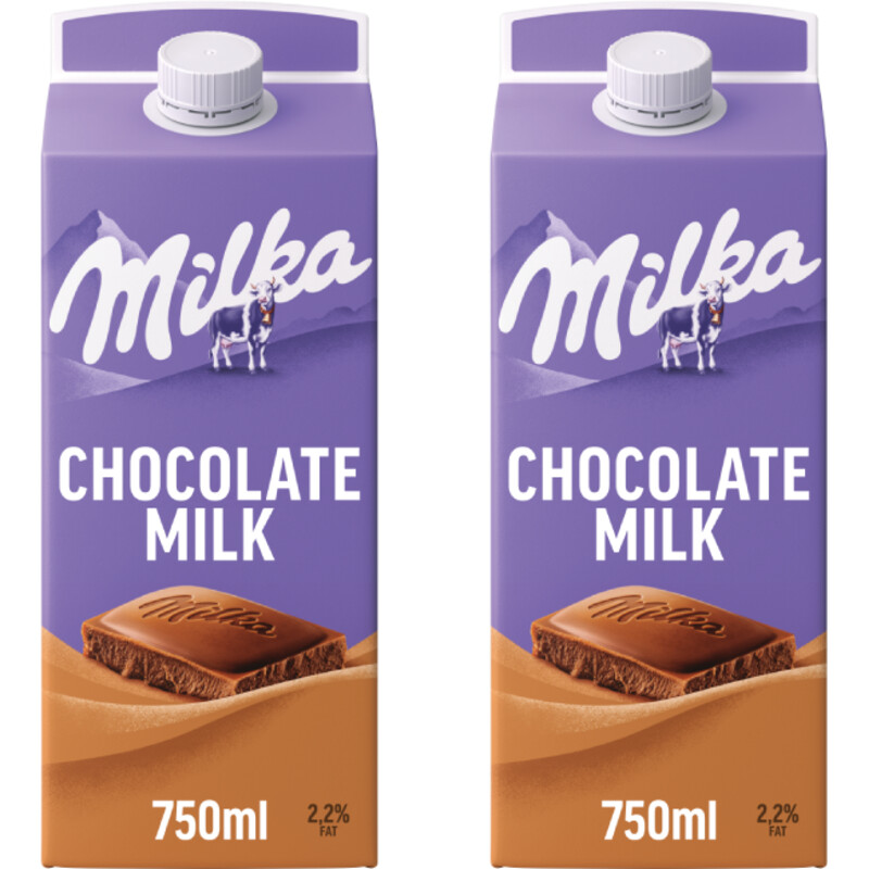 Een afbeelding van Milka chocolademelk original 2-pack