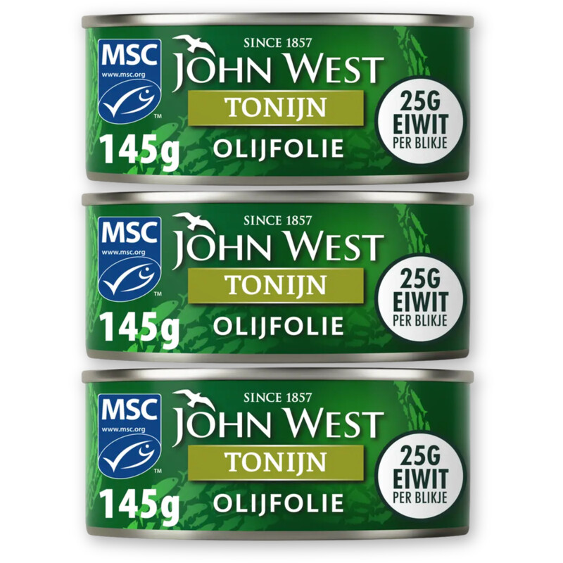 John West Tonijnstukken in olijfolie 3-pack