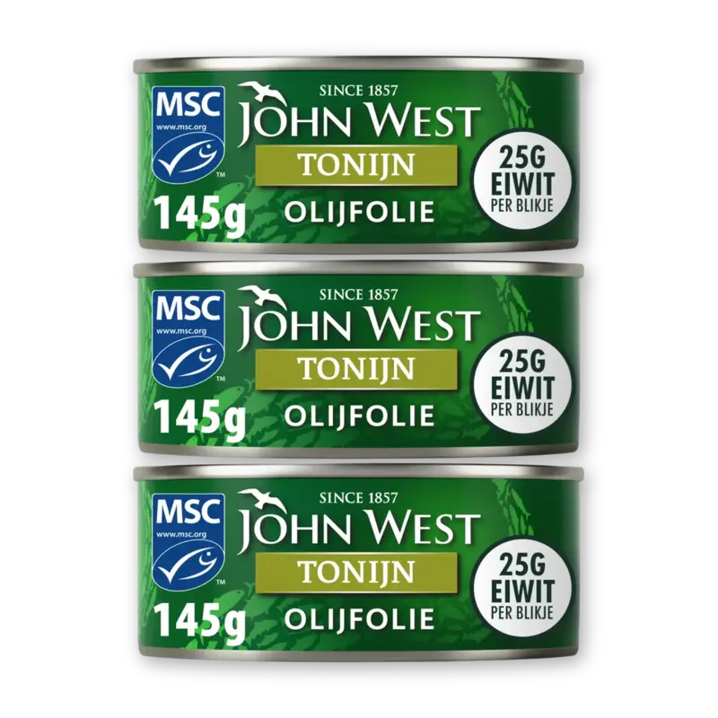 John West Tonijnstukken in olijfolie 3-pack