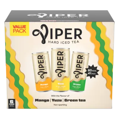 pdp-image-Viper Hard seltzer green tea mango yuzu 6-pack