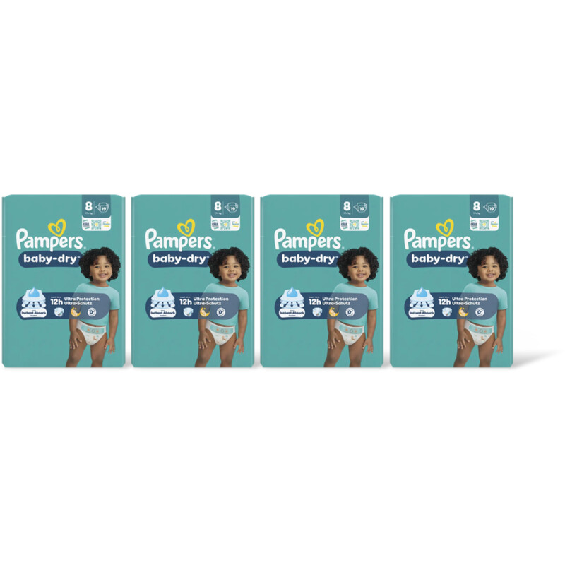 Pampers Baby-dry luiers maat 8 4-pack