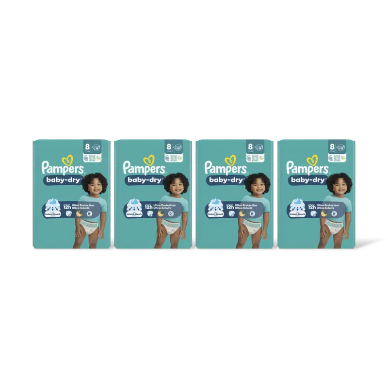 Baby-dry luiers maat 8 4-pack