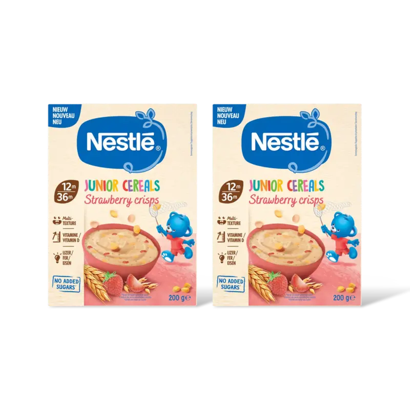 Nestlé Jr cereals strawberry crisps 12m+ 2-pack