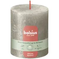 Bolsius Rustieke kaars shimmer champagne 8cm