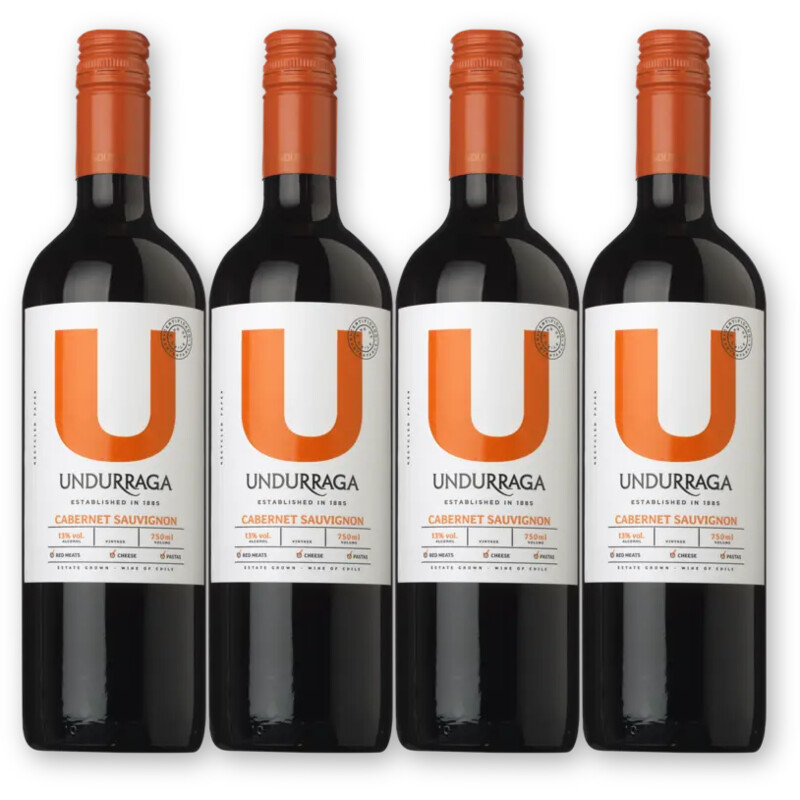 Undurraga Undurraga Cabernet sauv 4 flessen