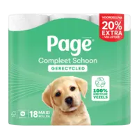 Page Compleet schoon gerecycled toiletpapier