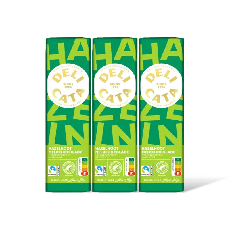 Reep melkchocolade hazelnoot 3-pack