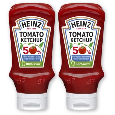 pdp-image-Heinz ketchup 50% minder suikers & zout 2-pack