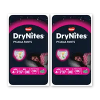 Huggies DryNites luierbroekje meisje 4-7 jr 2pck