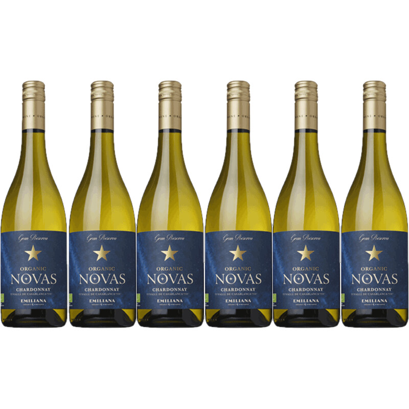 Een afbeelding van Novas Chardonnay reserva organic 6 flessen