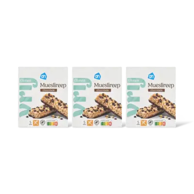 pdp-image-AH Glutenvrij Mueslireep chocolade 3-pack