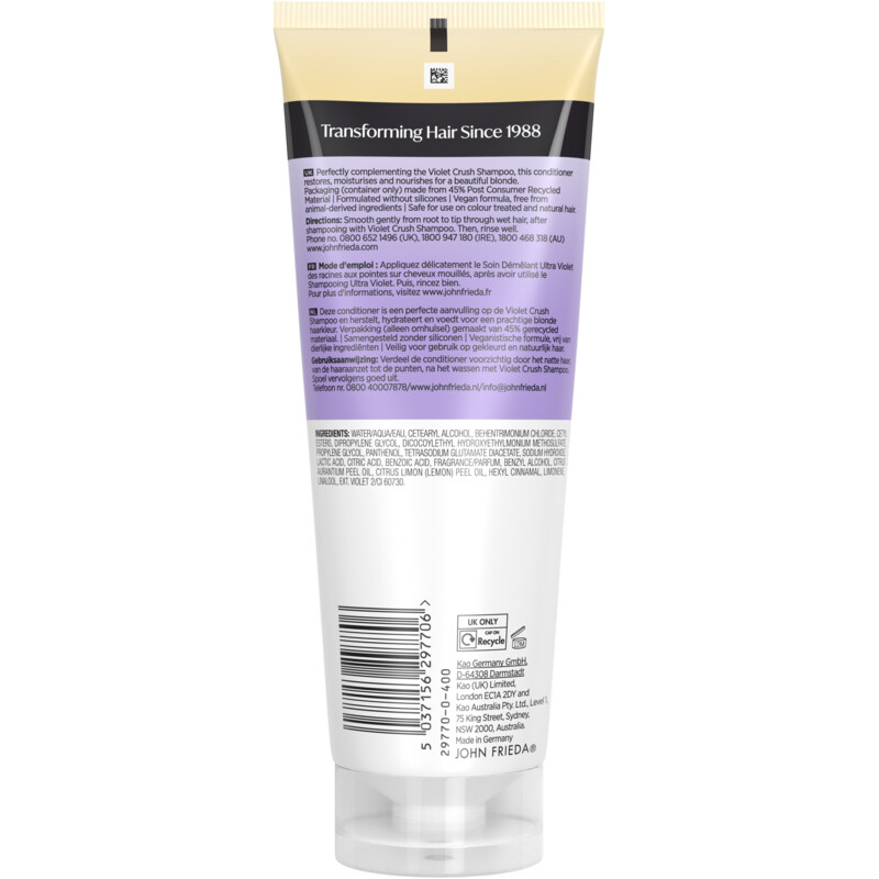 Een afbeelding van John Frieda Sheer blonde colour renew conditioner