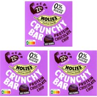 Een afbeelding van Holie's Crunchy Bar Protein Choc Chip 3-pack