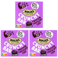 Holie's Crunchy Bar Protein Choc Chip 3-pack