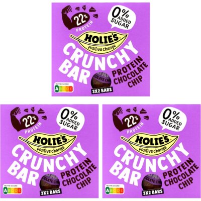 pdp-image-Holie's Crunchy Bar Protein Choc Chip 3-pack