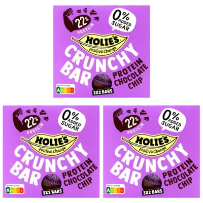 pdp-image-Holie's Crunchy Bar Protein Choc Chip 3-pack