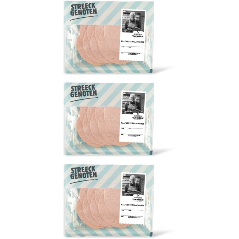 Streeckgenoten Kalfsboterhamworst 3-pack