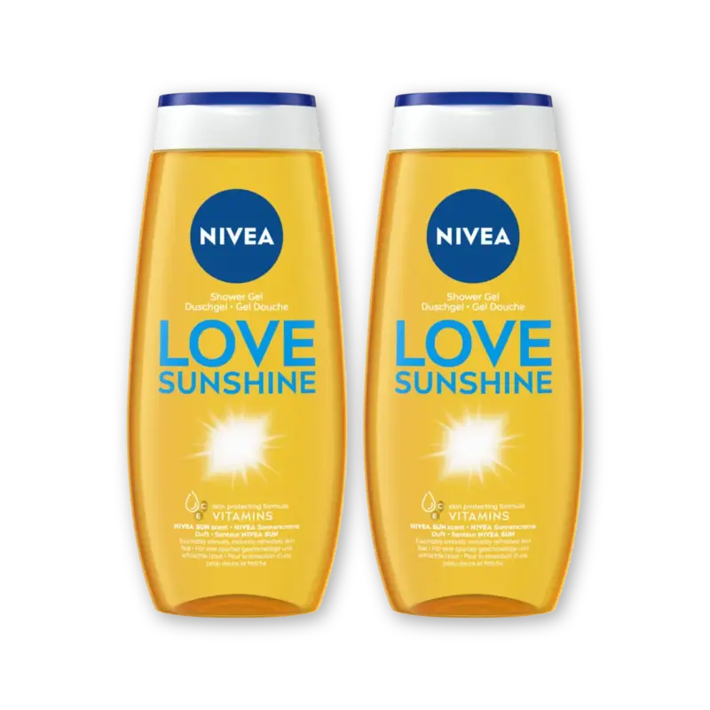 NIVEA Love sunshine douchegel 2-pack