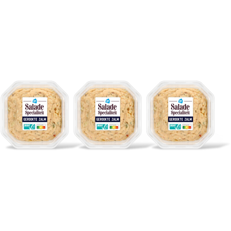 AH Salade specialiteit gerookte zalm 3-pack