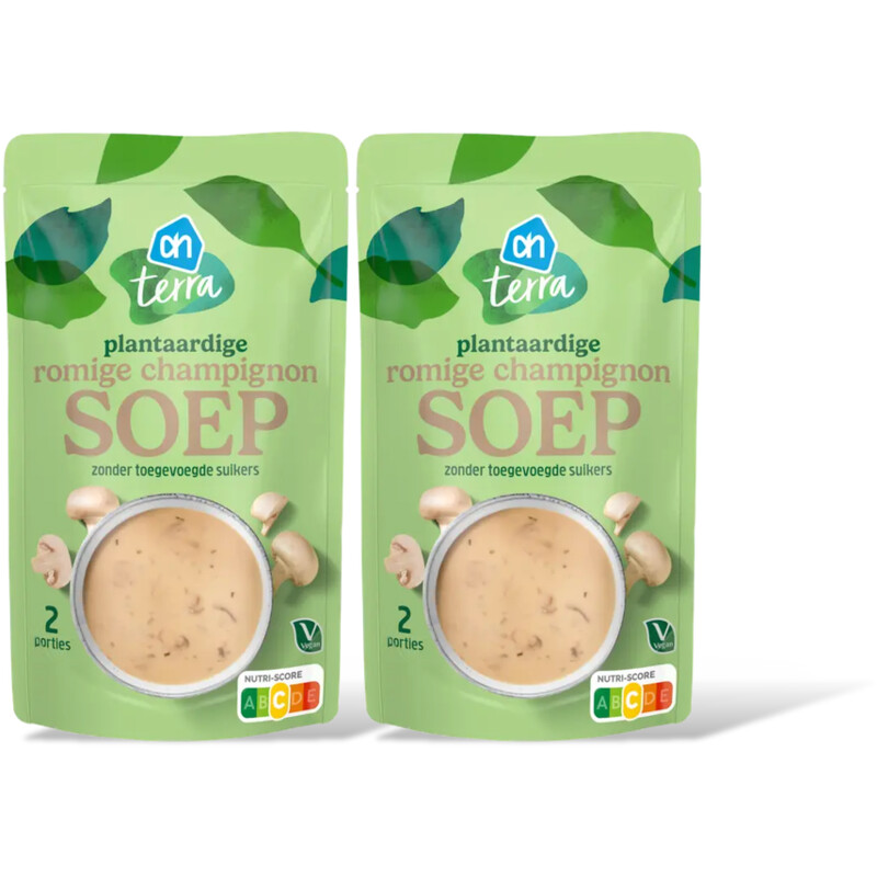 AH Terra Plantaardige romige champignonsoep 2-pck