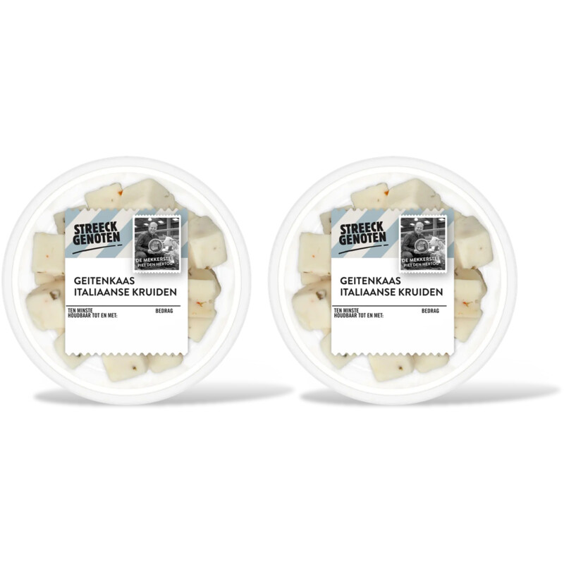 Streeckgenoten Geitenkaasblokjes Italiaanse kruiden 2pk