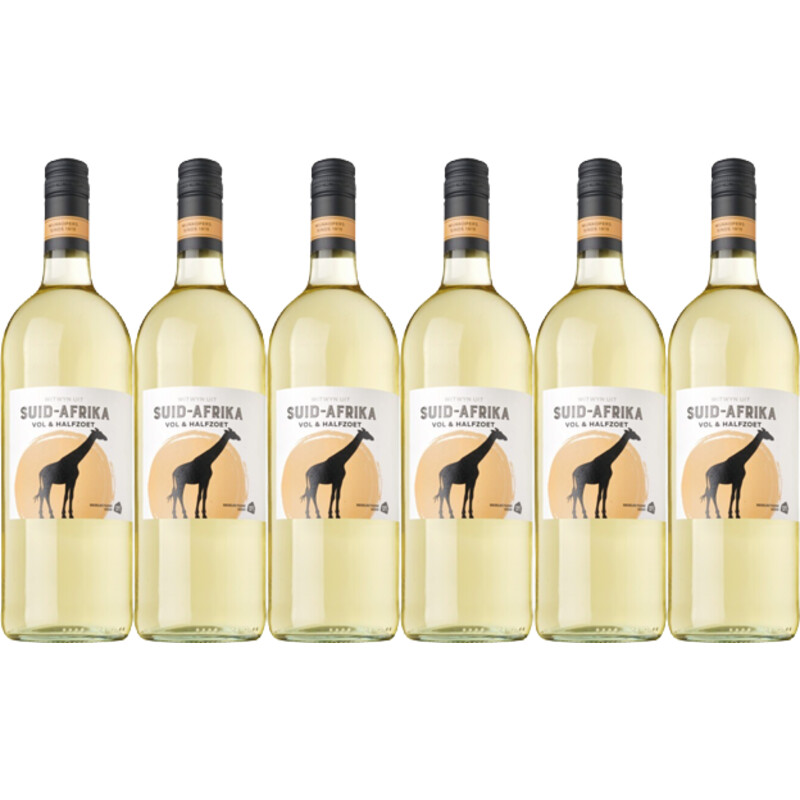 Een afbeelding van AH Vol & halfzoete Zuid-Afrika wit 6-pack