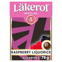 Läkerol Pastilles raspberry liquorice