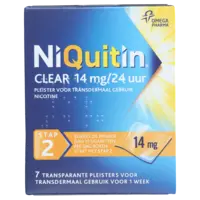 Niquitin Clear 14mg nicotine pleister stap 2