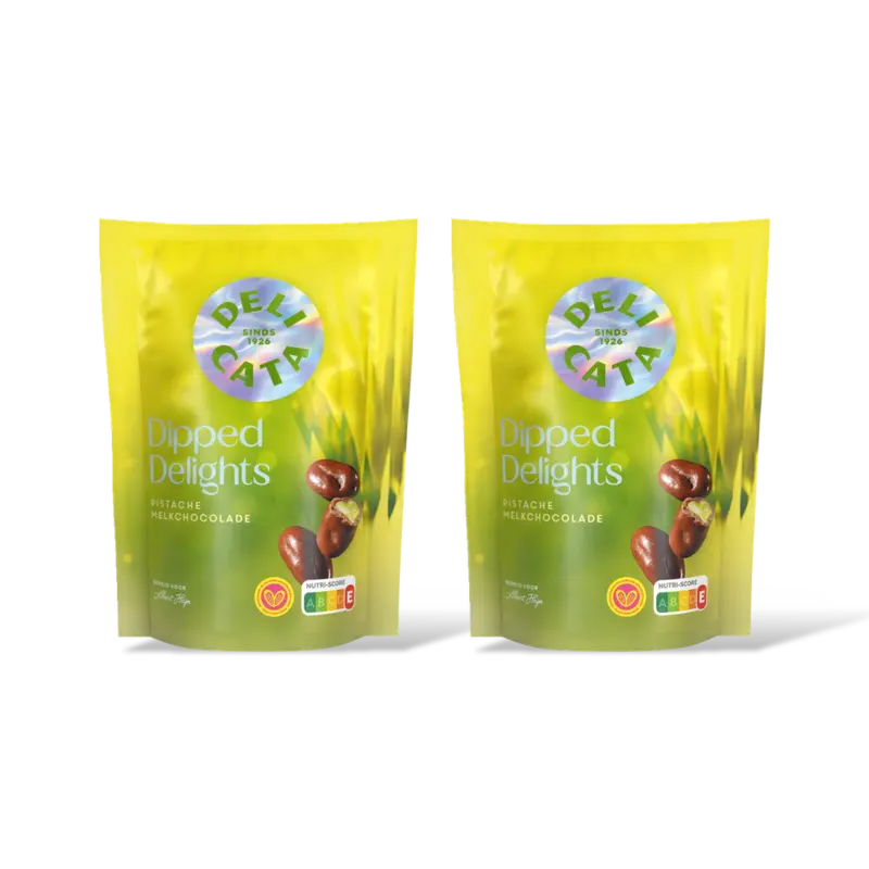 Delicata delights pistache melkchocolade 2-pack