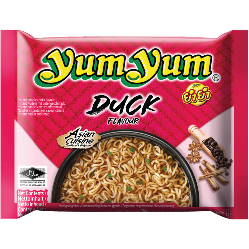 Yum Yum Duck flavour instant noodles