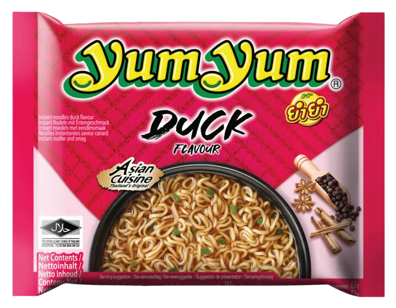 Yum Yum Duck flavour instant noodles