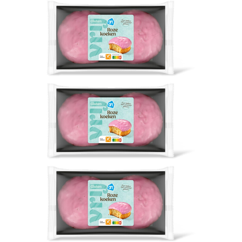 AH Glutenvrij Roze koeken 3-pack