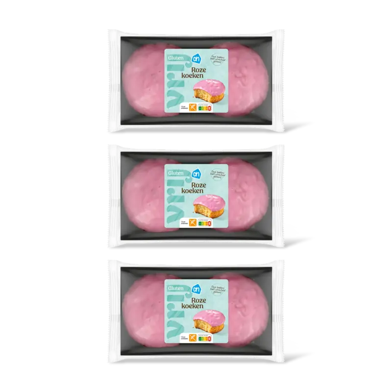 AH Glutenvrij Roze koeken 3-pack