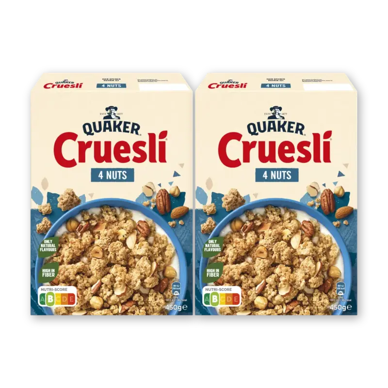 Quaker Cruesli 4 nuts 2-pack