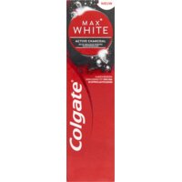 Een afbeelding van Colgate Max white tandpasta charcoal