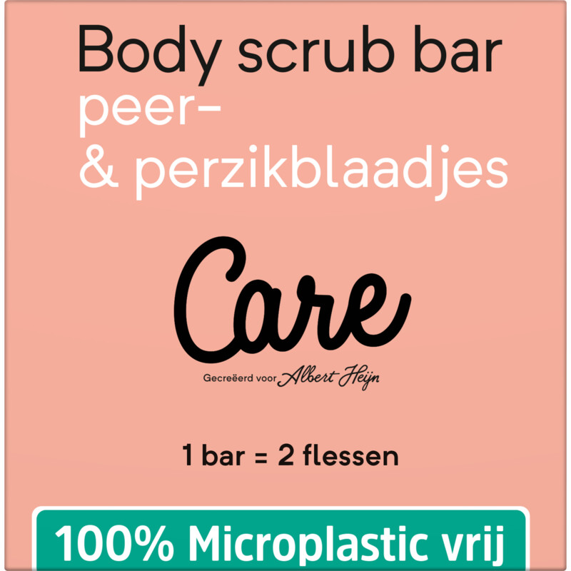 Een afbeelding van Care Body scrub bar peer & perzik