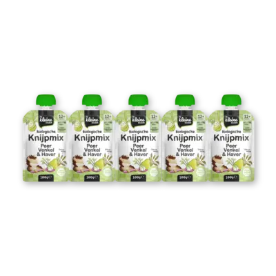 pdp-image-De Kleine Keuken Knijpmix Peer & venkel 12m+ 5-pack