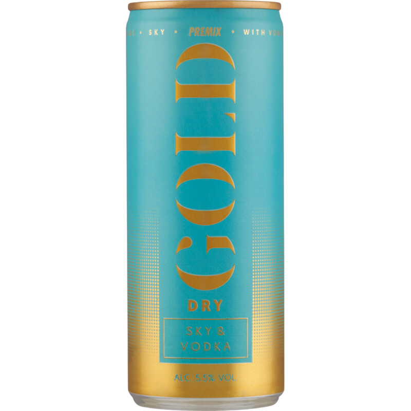 Een afbeelding van Gold Dry Sky & vodka