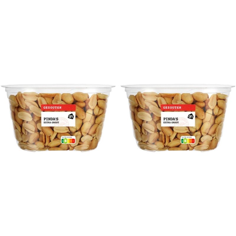 Een afbeelding van AH Pinda's extra groot gezouten 2-pack