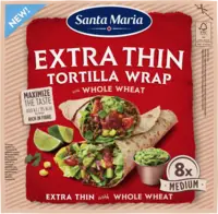Santa Maria Extra thin tortilla whole wheat medium